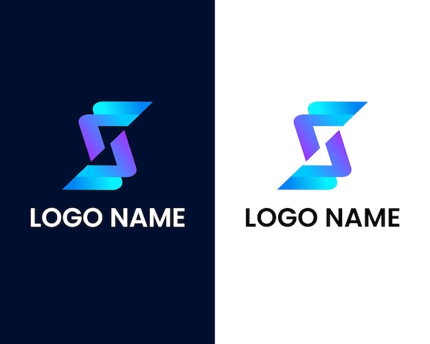 letter s met power modern logo ontwerpsjabloon