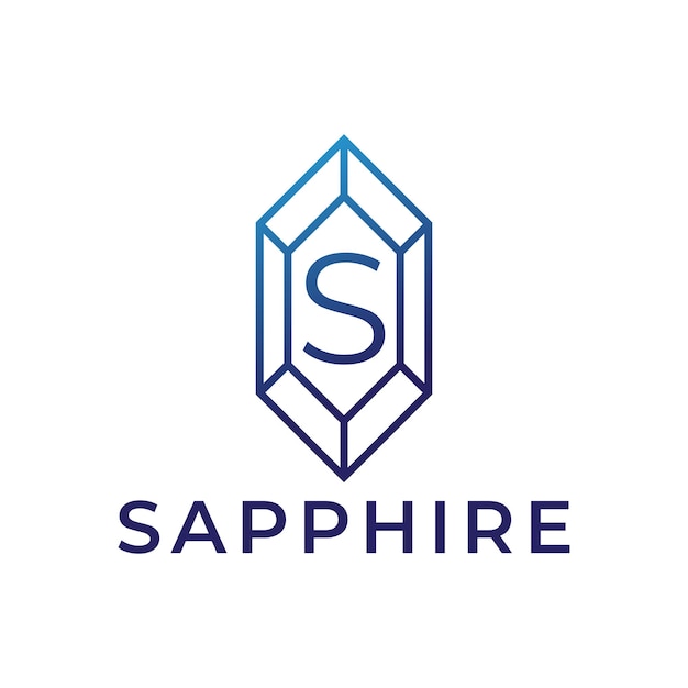 Vector letter s met sapphire logo ontwerp