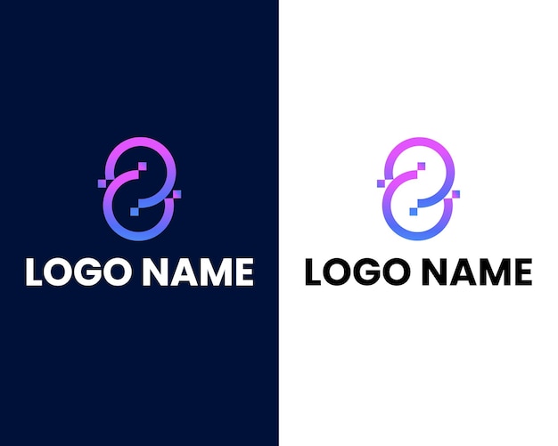letter s met tech modern logo ontwerpsjabloon