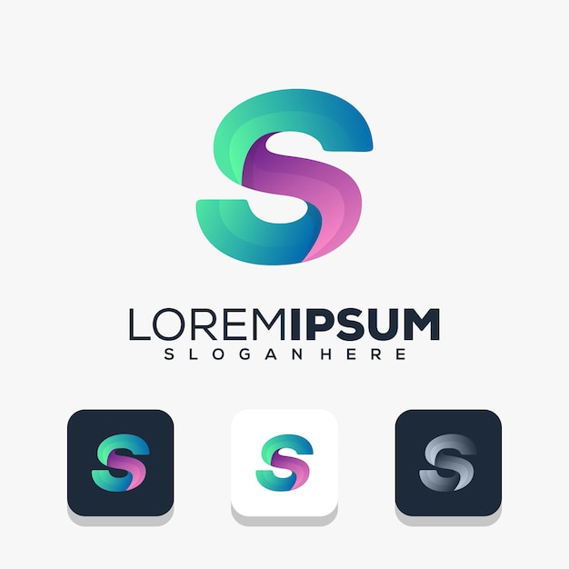 letter s modern logo design