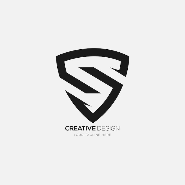 Vector letter s modern shield security business logo