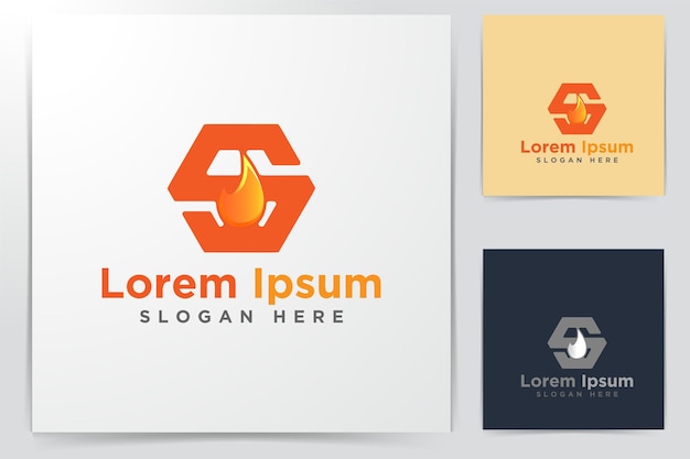Letter s, modern vuur logo inspiratie geïsoleerd op een witte achtergrond
