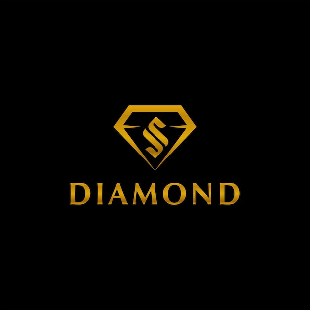 Letter s monogram diamond symbol logo design