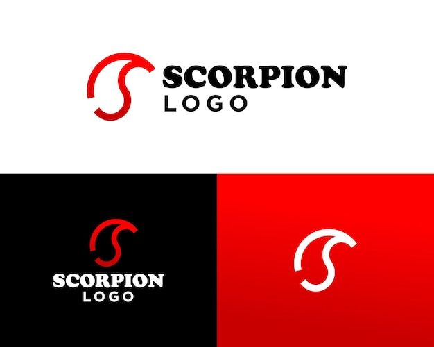 Letter S monogram reptile scorpion logo design