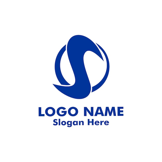 Логотип имени с синей буквой