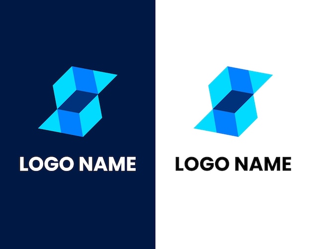 Буква S или номер 5 элементы шаблона логотипа документа