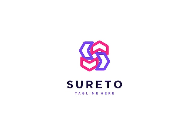 Letter s pijl logo ontwerp