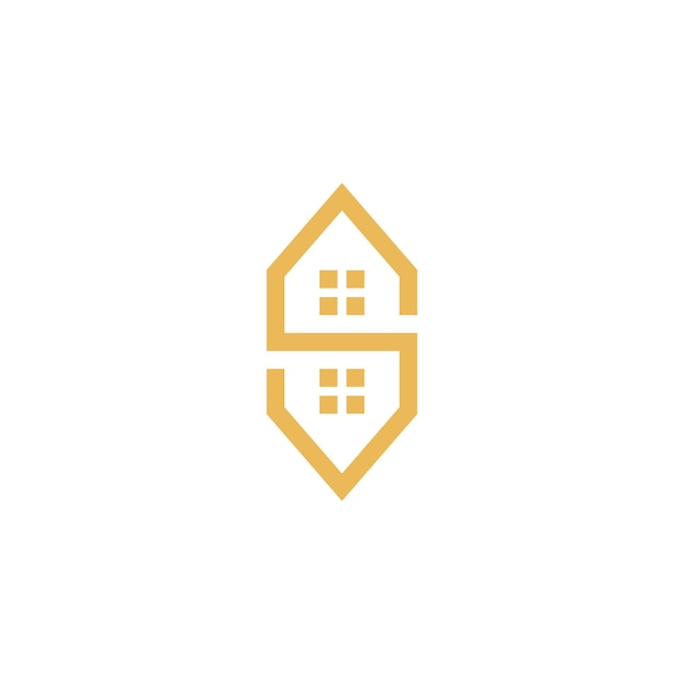 Letter S property home logo maze