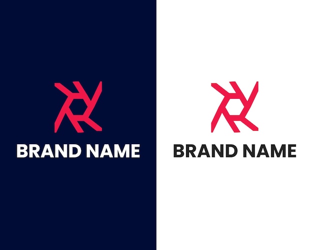 문자 s와 r 마크 현대 로고 디자인 서식 파일