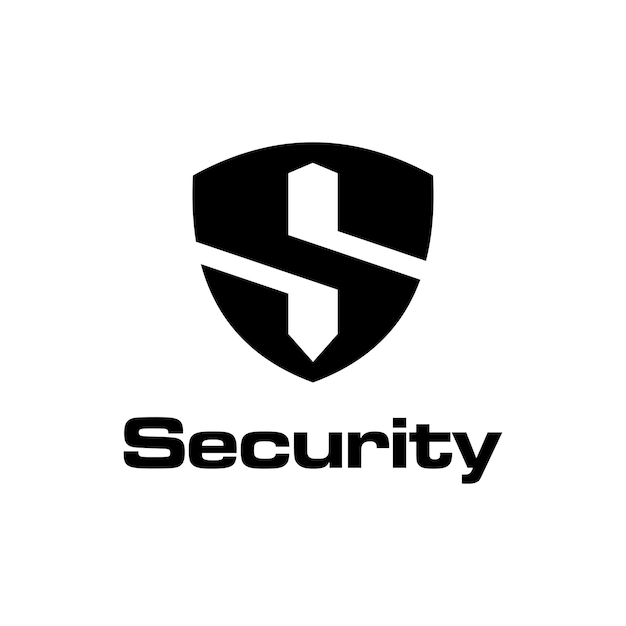 letter s security logo design stock vector image