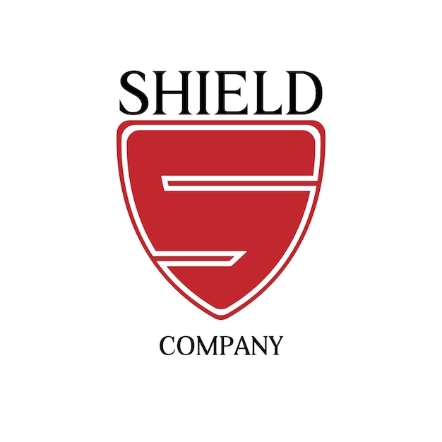 Letter s shield logo design vector