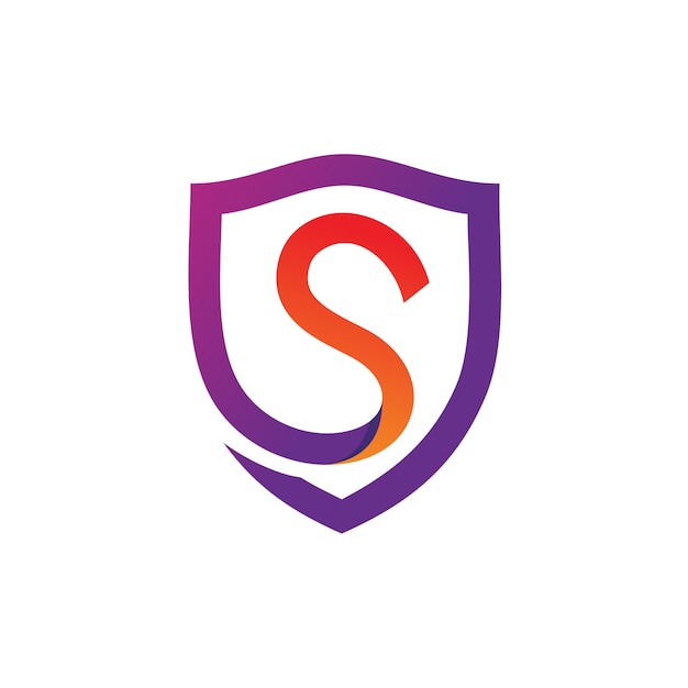 Letter S Shield Logo Vector