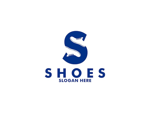 편지 S 신발 로고 디자인 벡터 아이콘 그래픽 상징 그림 신발 로고 벡터