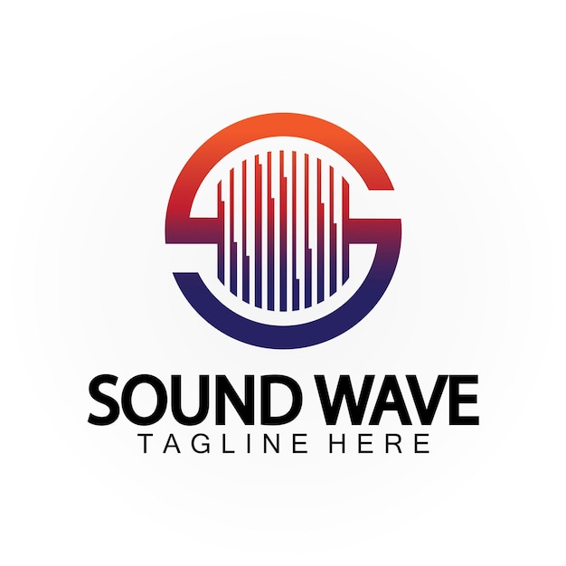 Буква S Звук Музыка Аудио Голосовой Эквалайзер Громкость Сигнала Частота Красочный Векторный Дизайн Логотипа