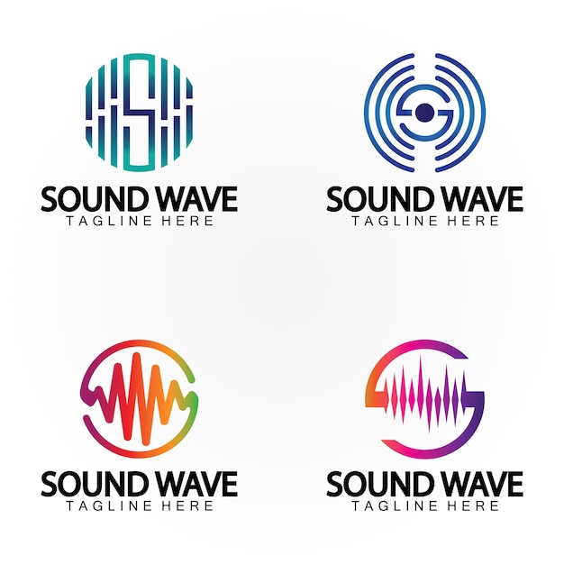 Letter S Sound Music Audio Voice Equalizer Volume Waveform Frequency Colorful Vector Logo Design