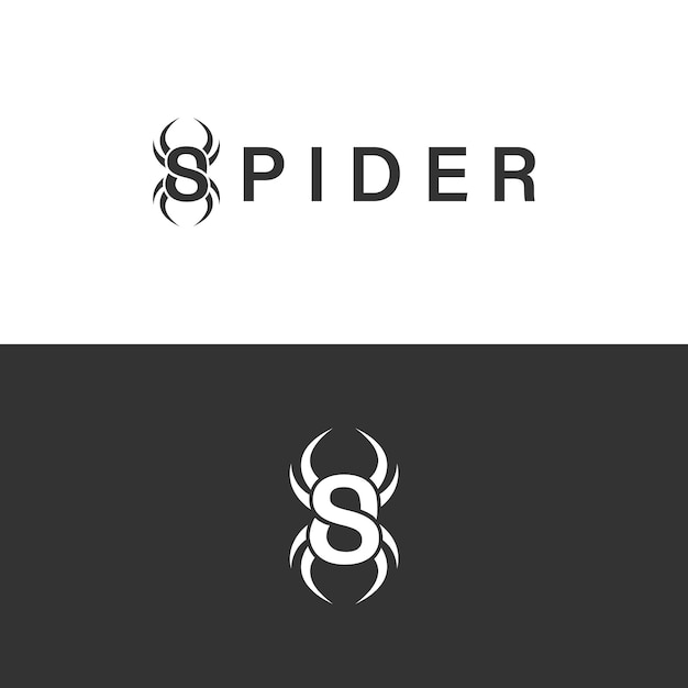 Letter s spider logo design