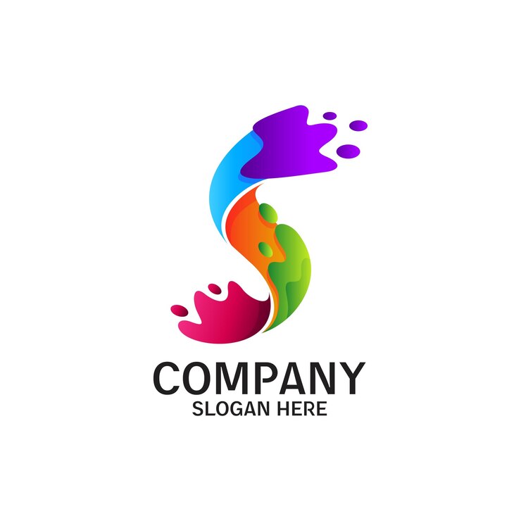 Letter s splash paint logo design