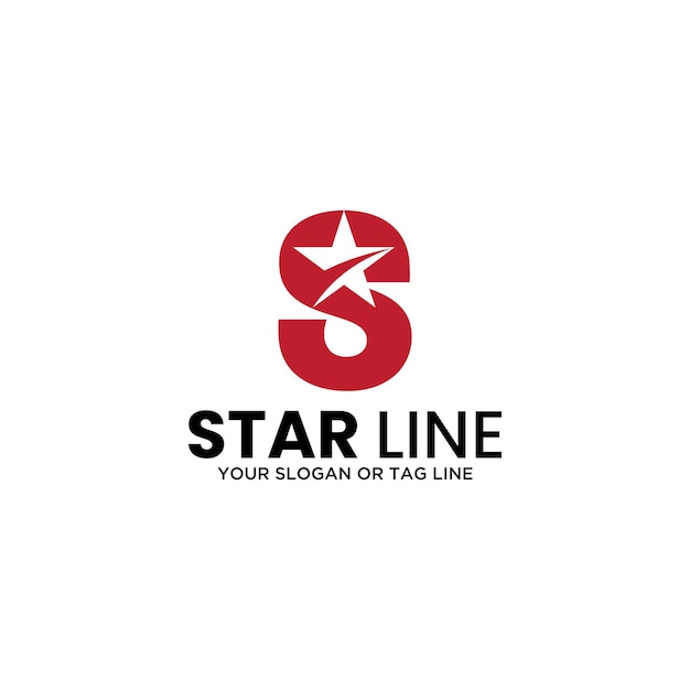 Letter S STAR LINE logo-ontwerp