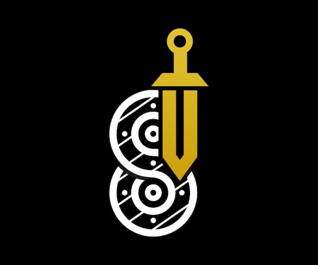 Буква S Sword and Shield Logo