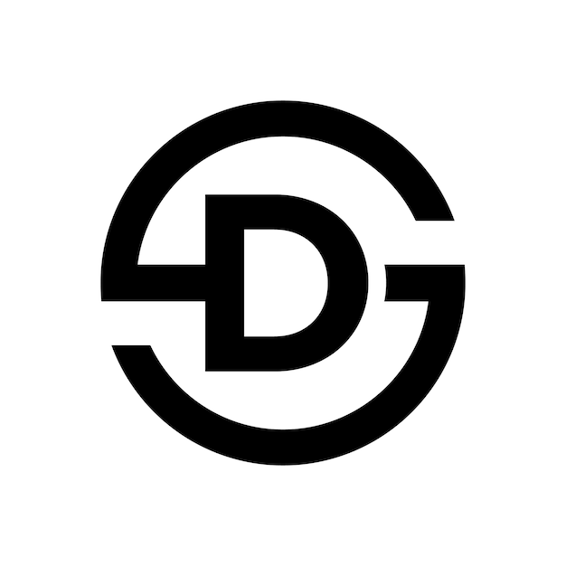 Letter S symbol Combination with Letter D