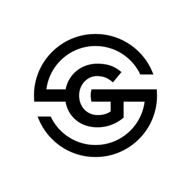 Letter S symbol Combination with Letter G