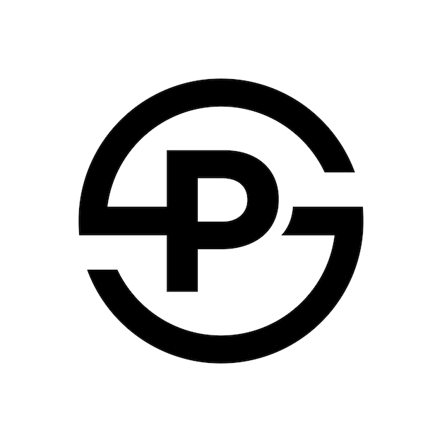 Letter s symbol combination with letter p