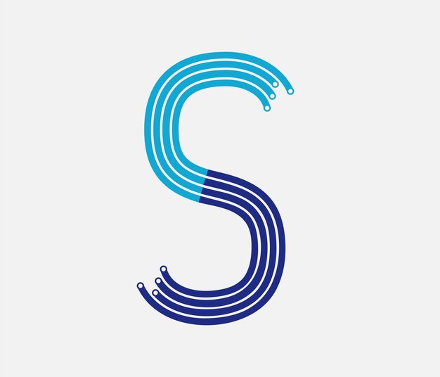 Letter S technoloagy logo icon