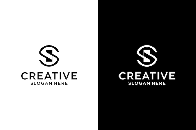 letter s technology Logo design concept