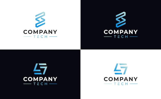 Современный логотип технологии Letter S