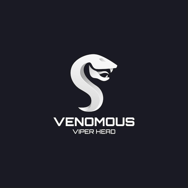 letter s viper snake head logo design