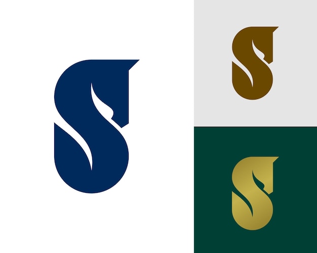 letter S voor speciaal paardenlogo-ontwerp uniek