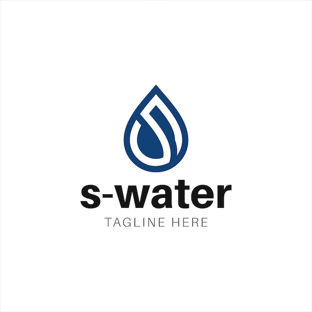 Letter s waterdruppels logo ontwerpsjabloon