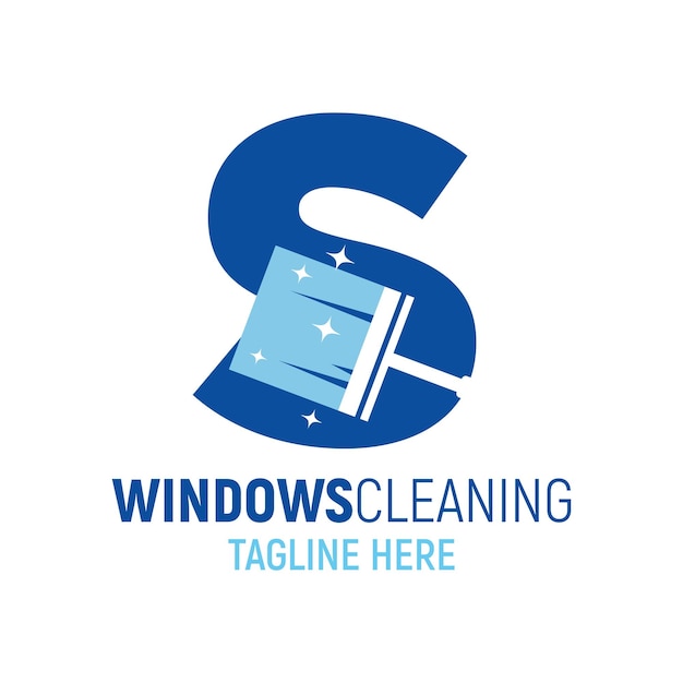 Vector letter s window cleaning logo design template inspiration, vector illustration.