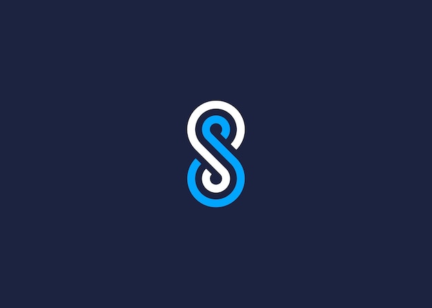 Letter s with infinity logo icon design vector design template inspiration