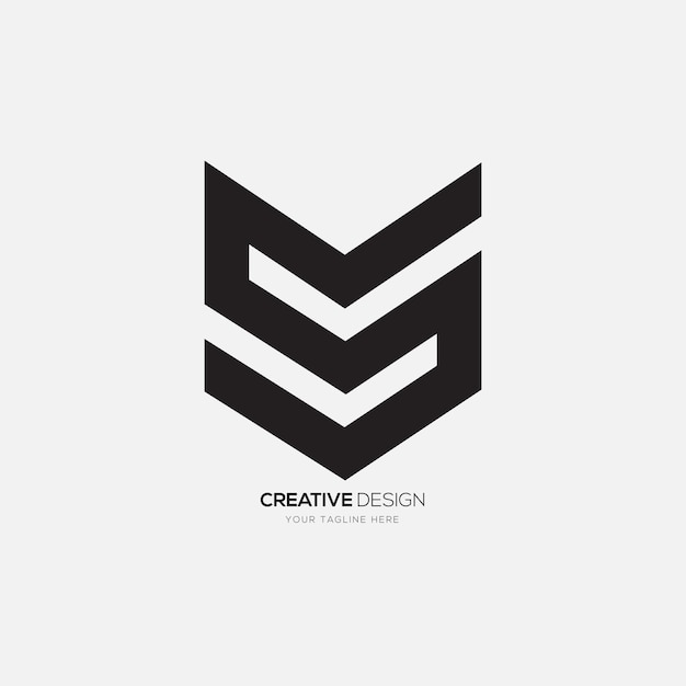 Letter S with modern wolf shape software tech branding abstract monogram logo
