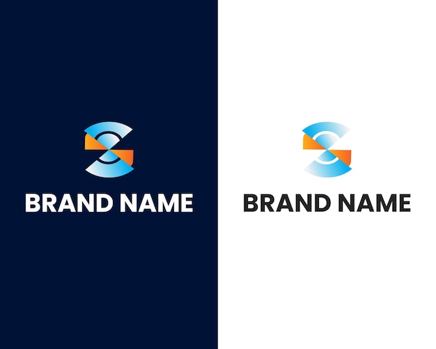 letter s with net mark modern logo design template