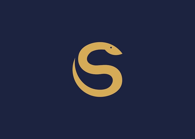 letter s with snake logo icon design vector design template inspiration