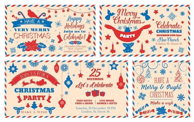 Vector letter for santa christmas holidays mail