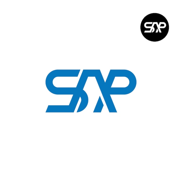 ベクトル sap 文字モノグラム ロゴデザイン