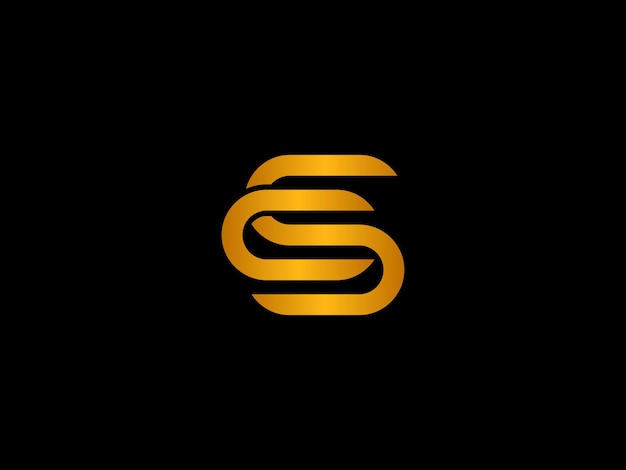 A letter sc logo with a black background