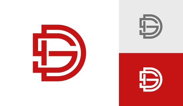 Letter SD initial monogram logo design