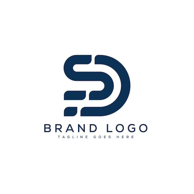 Letter sd logo design vector template design for brand