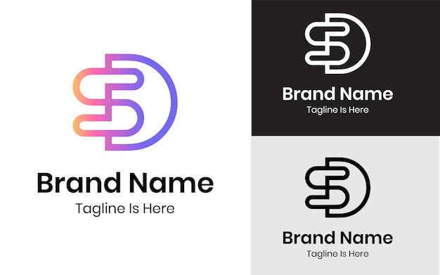 letter sd logo design