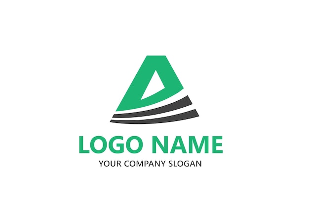 A Letter shape logo template