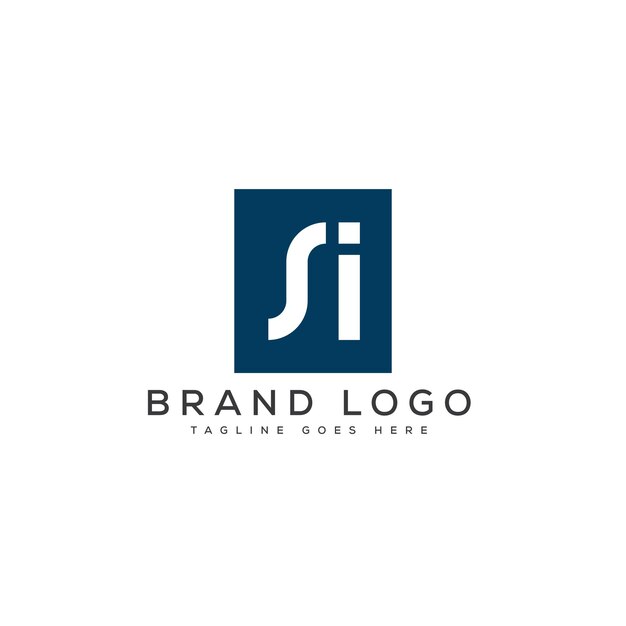 Letter si logo design vector template design for brand