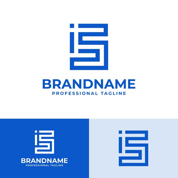 Letter si modern logo suitable for business with si or is initials