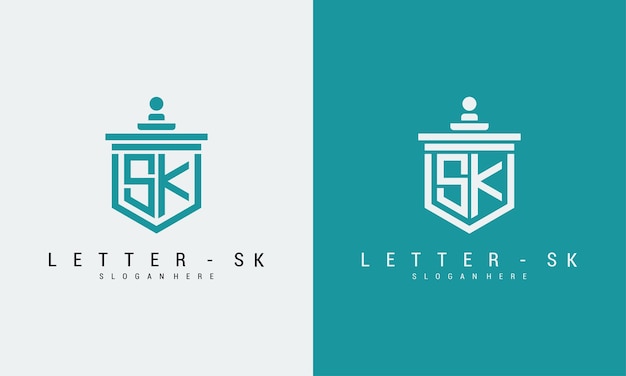 Letter sk logo icon design template премиум вектор премиум вектор Premium векторы