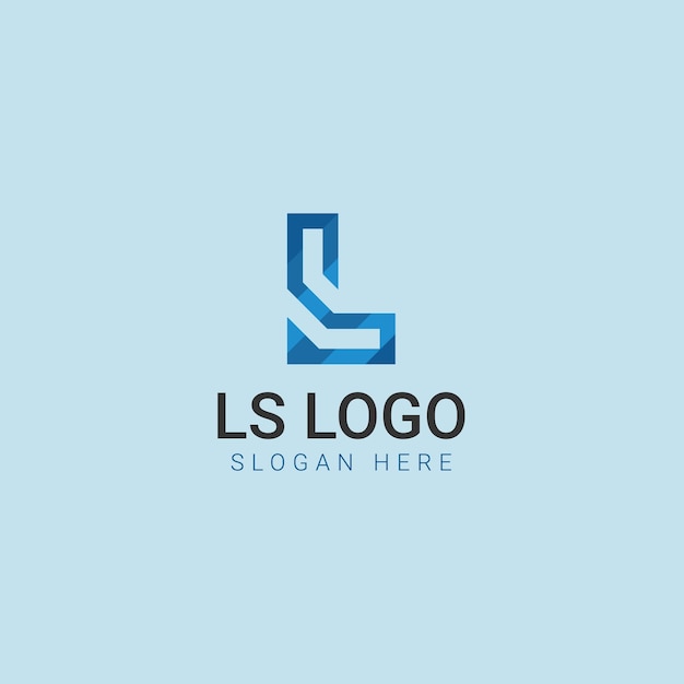 Letter sl or sl line logo icon