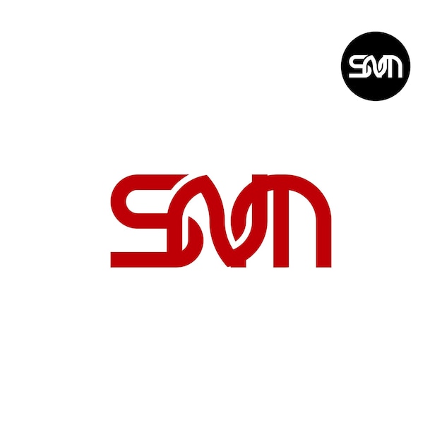 Vector letter snm monogram logo design