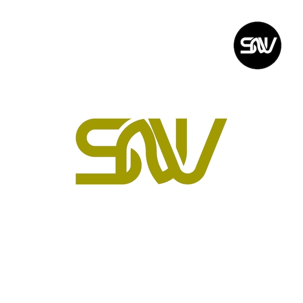 Vector letter snv monogram logo design